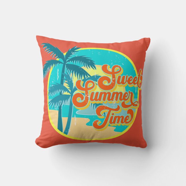 Sweet Summer Time Home Decor Sierkussen (Voorkant)