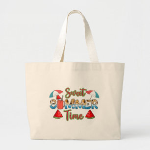 Sweet Summer Time Kleurrijk Watermeloen Grote Tote Bag