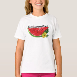 Sweet Summer Time   Waterverf Watermeloen T-shirt
