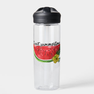 Sweet Summer Time Waterverf Watermeloen Waterfles