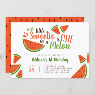 Sweet Summer Watermelon One op Melon Birthday Kaart