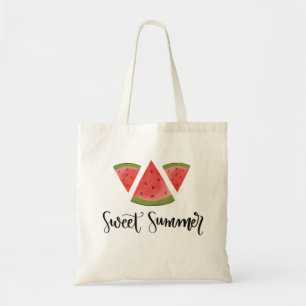 Sweet Summer Watermelon Slice Canvas tas