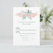 Sweet Summer Wedding Carte RSVP (Debout devant)