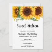 Sweet Sunflower Invitation Anniversaire (Devant)