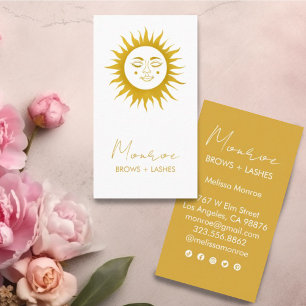 Sweet Sunshine Boho Golden Elegant Sociale Iconen Visitekaartje