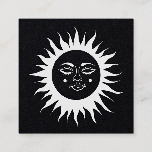 Sweet Sunshine Boho Line Art Grijs Social Media Vierkante Visitekaartje (Voorkant)