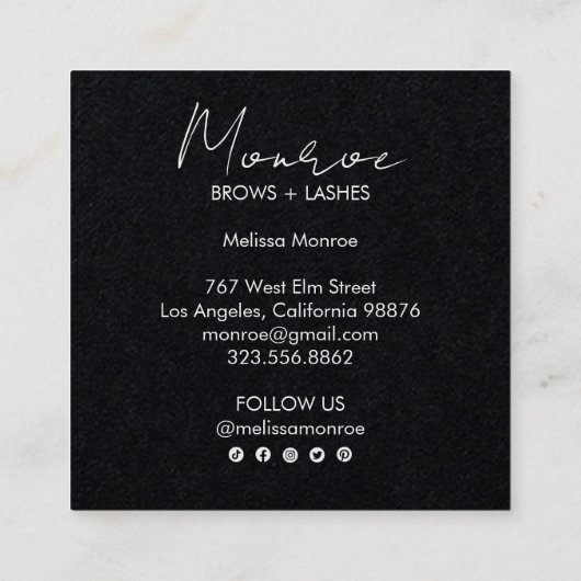 Sweet Sunshine Boho Line Art Grijs Social Media Vierkante Visitekaartje (Achterkant)