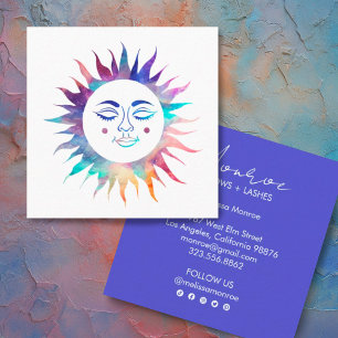 Sweet Sunshine Rainbow Boho Line Art Social Media Vierkante Visitekaartje