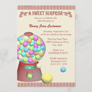 Sweet Surprise Gumball Machine Verjaardag Kaart