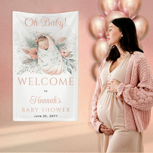 Sweet Swaddled Oh Baby Floral Girl Baby shower Spandoek