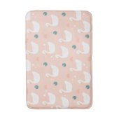 Sweet Swan Pattern Pastel Pink Badmat (Voorkant Verticaal)