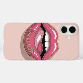 Sweet Talk Glossy Lips Pop Art Phone Case (Achterkant (horizontaal))