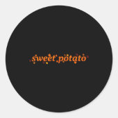 Sweet Tato And Kind Of Rude Tato  Ronde Sticker (Voorkant)