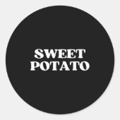 Sweet Tato Kind Of Rude Tato Thanksgiving Couples Ronde Sticker (Voorkant)