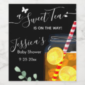 Sweet Tea Baby shower Gift Wijn Etiket (Enkel label)