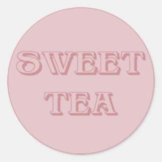 Sweet Tea Birthday Party DIY Drink Stirers Ronde Sticker