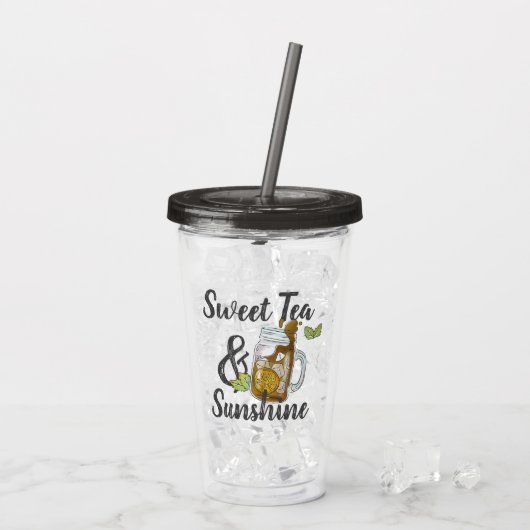 Sweet Tea en Sunshine Acryl Drinkbeker (Achterkant ijs)