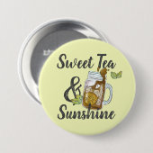Sweet Tea en Sunshine Ronde Button 7,6 Cm (Voorkant /achterkant)