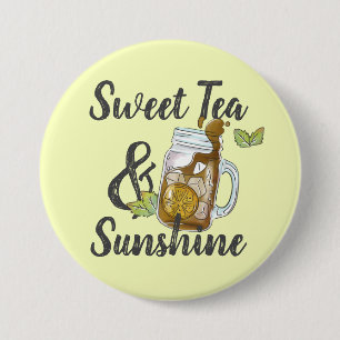 Sweet Tea en Sunshine Ronde Button 7,6 Cm