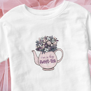 Sweet Tea Floral Teapot Sweetie Kinder Shirts