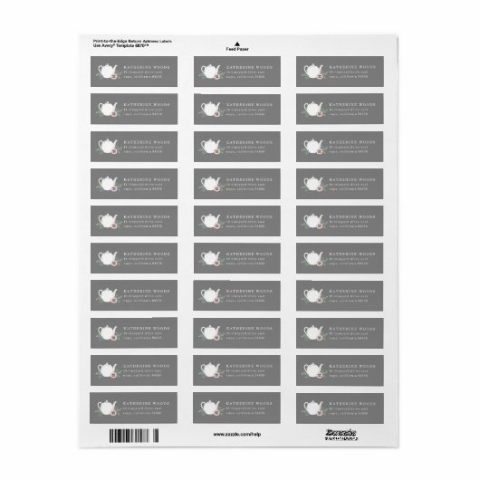 Sweet Tea Return Address Labels (Full Sheet)