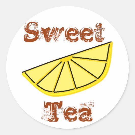 Sweet Tea Ronde Sticker (Voorkant)