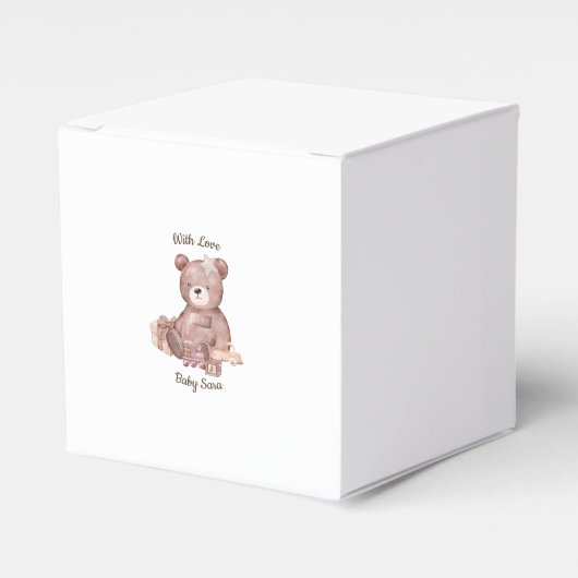 Sweet Teddy Bear Baby Shower Bedankdoosjes (Voorkant Zijde)