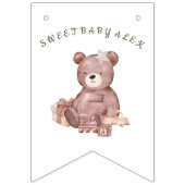 Sweet Teddy Bear Baby Shower Bunting Banner (Derde vlag)
