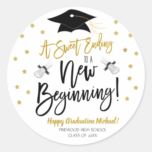 Sweet Terminer par un nouveau stickers de début (Devant)