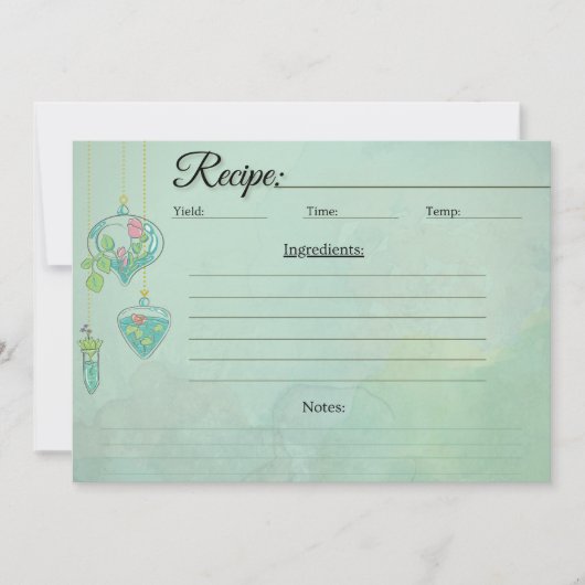 Sweet Terrarium Recept Kaart Notitiekaartje (Voorkant)