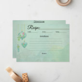 Sweet Terrarium Recept Kaart Notitiekaartje (Voorkant / Achterkant in situ)