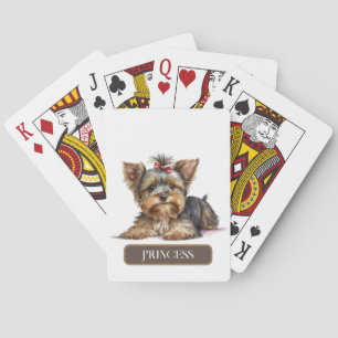 Sweet Terrier Puppy personaliseren Pokerkaarten