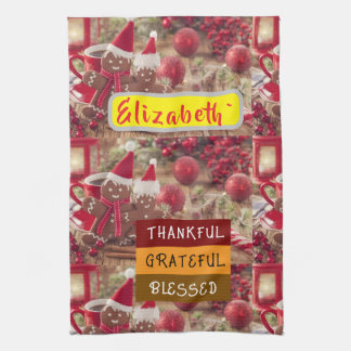 "Sweet & Thankful Holiday Vibes"Kitchen Towels Theedoek
