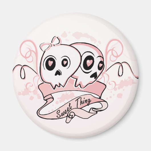 Sweet Thing Pastel Skull Magnet Magneet (Voorkant)