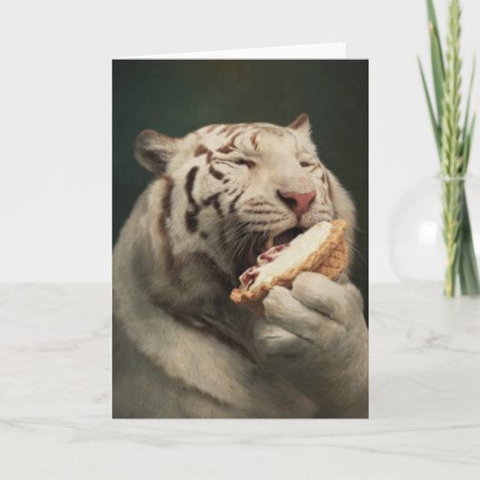 Sweet Tiger Delight – Greeting Card Kaart (Voorkant)