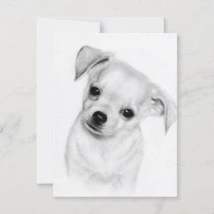 Sweet Tilt - Met de hand geschilderde Chihuahua-ku Briefkaart