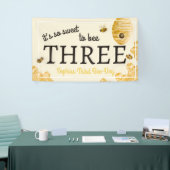 Sweet To Bee Three Third Birthday Bees Honeycomb Spandoek (Beurs)
