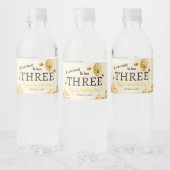 Sweet To Bee Three Third Birthday Bees Honeycomb Waterfles Etiket (Flessen)