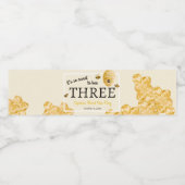 Sweet To Bee Three Third Birthday Bees Honeycomb Waterfles Etiket (Enkel label)