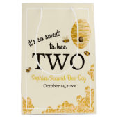 Sweet To Bee Two Second Birthday Bees Honeycomb Medium Cadeauzakje (Voorkant)