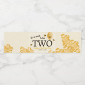 Sweet To Bee Two Second Birthday Bees Honeycomb Waterfles Etiket (Enkel label)