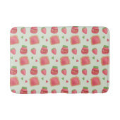 Sweet Toast and Strawberry Jam Pattern Badmat (Voorkant)