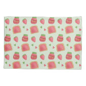 Sweet Toast and Strawberry Jam Pattern Kussensloop (Achterkant)