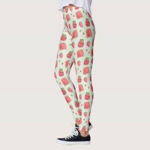 Sweet Toast en aardbeienjam Leggings