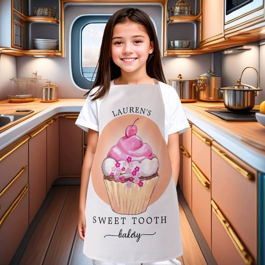 Sweet Tooth Cupcake Cute Bakery Chef Schort