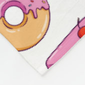 Sweet Tooth Dessert Pattern Fleece Deken (Hoek)