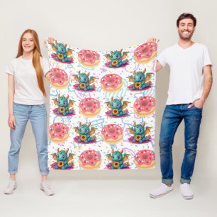 Sweet Tooth Dragon print Fleece Deken