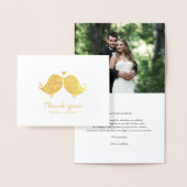 Sweet Tortelduifjes Weddenschap Foto bedankt Folie Kaarten (Display)