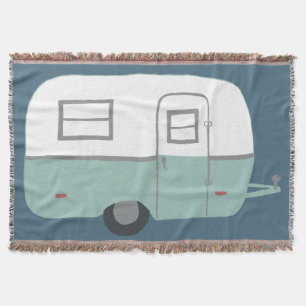 Sweet  Trailer Camper RV op diep blauw Deken