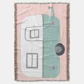 Sweet  Trailer Camper RV op roze Deken (Voorkant Verticaal)